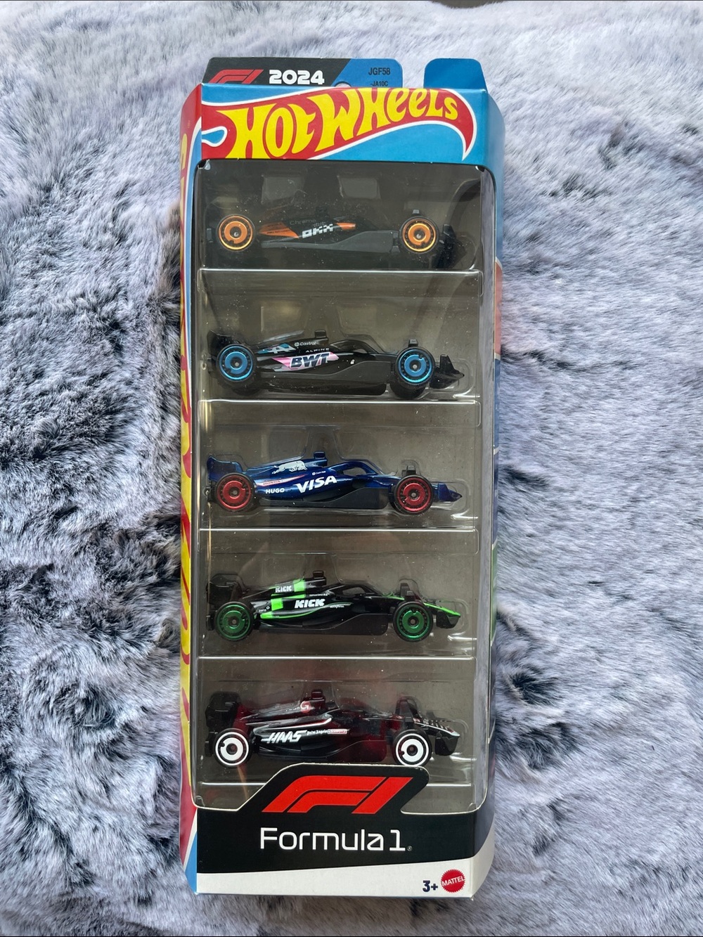 •HOT WHEELS• 5-Pack Race Team Formula 1-Themed 1:64 Scale Die-Cast Toy Cars